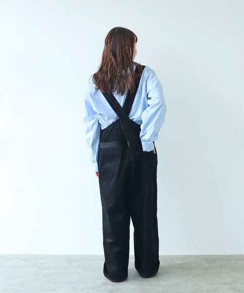PAR ICI(パーリッシィ)の「【WEB限定】9Wコーデュロイ オーバーオール(サロペット/オーバーオール・レディース・アイボリー/ブラック・FREE)」の22枚目の写真