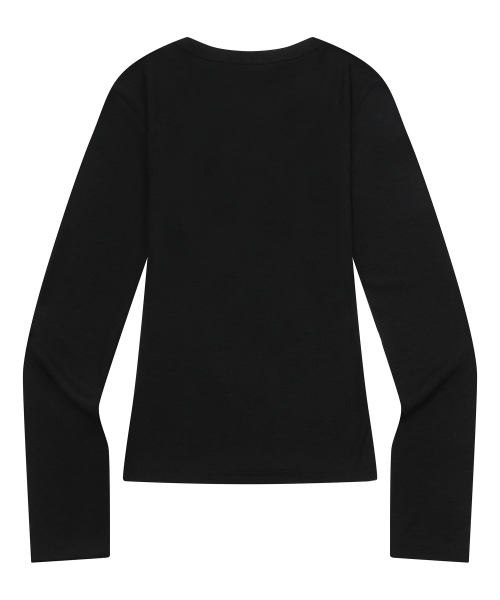 MUCENT(ムセント)の「フォンテサスリムフィットVネックリブTシャツ(5カラー)(Tシャツ/カットソー・レディース・ブラック/チャコールグレー/ホワイト/グレー/Beige・FREE)」の12枚目の写真
