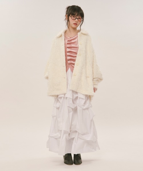 asymmetry tuck tops / アシンメトリータックトップス（Tシャツ