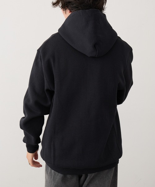 Russell Athletic（ラッセルアスレティック）の「【Russell Athletic】Dri-Power Full-Zip Hooded Sweatshirt フルジップパーカー ジップアップ 裏起毛 オーバーサイズ 697HBM UNTR（パーカー・メンズ・グレー/ブラック・XL/L/M）」の7枚目の写真
