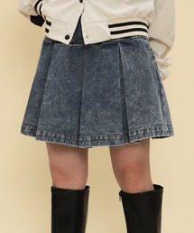 WOND（ウォンド）の「WOND/ケミカルフレアミニスカート（デニムスカート）」