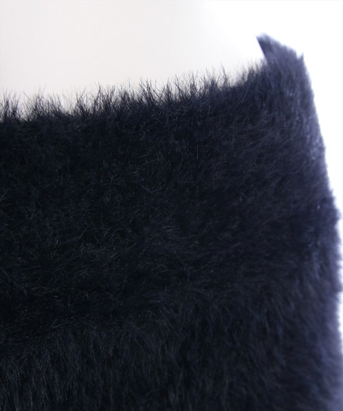 clear（クリア）の「フェザーフレアミニスカート[着回し力抜群 ガーリー フェミニン]≪新作≫（スカート・レディース・ブラック/アイボリー・F）」の6枚目の写真