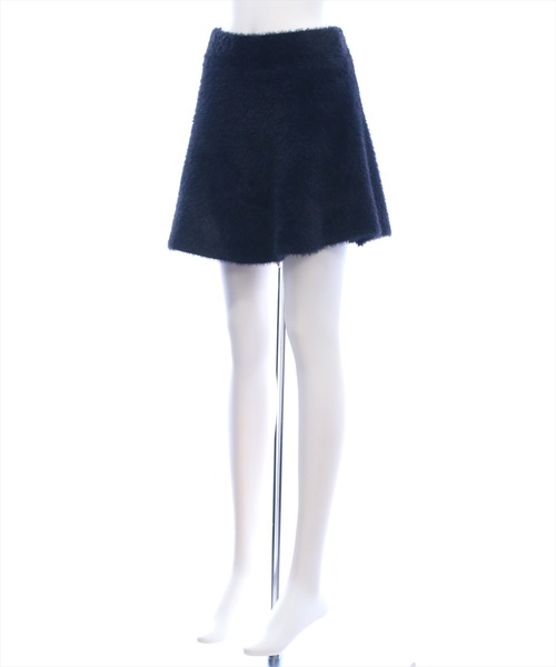 clear（クリア）の「フェザーフレアミニスカート[着回し力抜群 ガーリー フェミニン]≪新作≫（スカート・レディース・ブラック/アイボリー・F）」の7枚目の写真