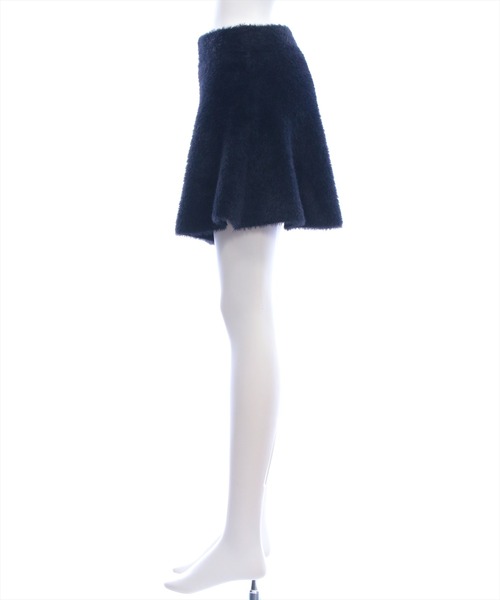 clear（クリア）の「フェザーフレアミニスカート[着回し力抜群 ガーリー フェミニン]≪新作≫（スカート・レディース・ブラック/アイボリー・F）」の8枚目の写真