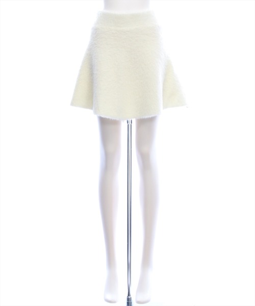 clear（クリア）の「フェザーフレアミニスカート[着回し力抜群 ガーリー フェミニン]≪新作≫（スカート・レディース・ブラック/アイボリー・F）」の13枚目の写真