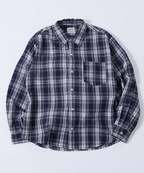 WHO'S WHO gallery(フーズフーギャラリー)の「【WEB限定】KOOKY'Nネルチェックシャツ(シャツ/ブラウス・メンズ・ブラック/ネイビー・MEDIUM/LARGE)」の1枚目の写真