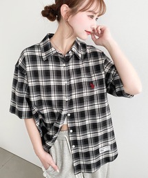 moment+別注【U.S.POLO ASSN.】ワンポイント刺繍半袖チェックシャツ