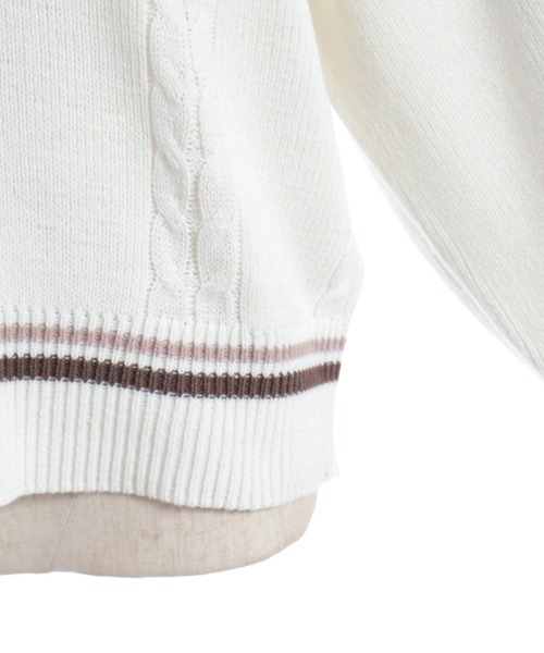 axes femme（アクシーズファム）の「ケーブルチルデンニットプルオーバー（ニット/セーター・レディース・キナリ/ダークブラウン/チャコール・FREE）」の8枚目の写真