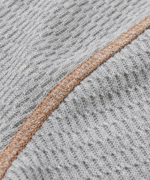 KRIFF MAYER Lady's Collection(クリフメイヤーレディースコレクション)の「ハニカムワッフル袖切替ロンT(Tシャツ/カットソー・レディース・ネイビー/チャコール/グレー/ナチュラル・LARGE/MEDIUM)」の10枚目の写真