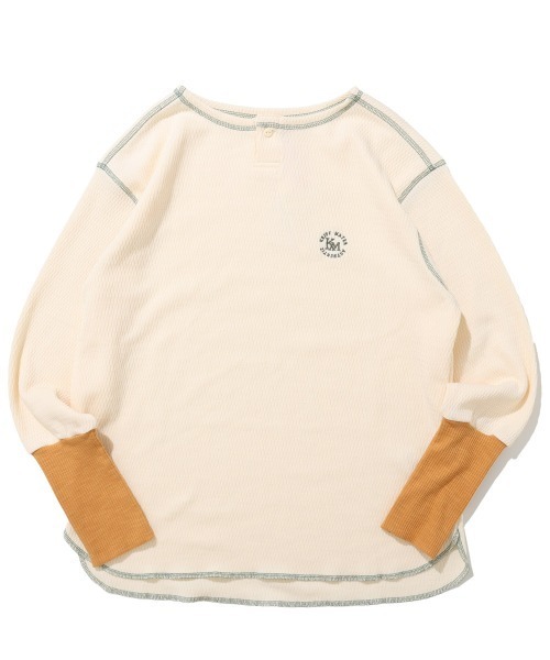 KRIFF MAYER Lady's Collection(クリフメイヤーレディースコレクション)の「ハニカムワッフル袖切替ロンT(Tシャツ/カットソー・レディース・ネイビー/チャコール/グレー/ナチュラル・LARGE/MEDIUM)」の5枚目の写真