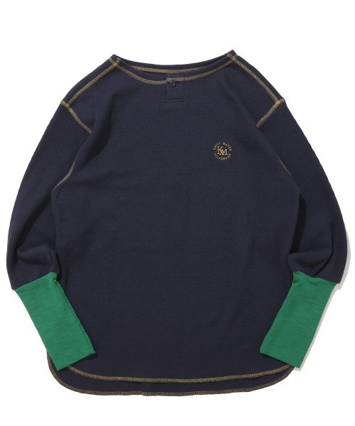 KRIFF MAYER Lady's Collection(クリフメイヤーレディースコレクション)の「ハニカムワッフル袖切替ロンT(Tシャツ/カットソー・レディース・ネイビー/チャコール/グレー/ナチュラル・LARGE/MEDIUM)」の14枚目の写真