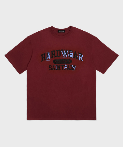 SAINTPAIN(セイントペイン)の「SP ハードウェア 半袖Tシャツ バーガンディ(Tシャツ/カットソー・メンズ・その他・MEDIUM/LARGE)」の1枚目の写真