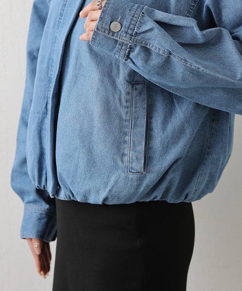 COLONY 2139(コロニートゥーワンスリーナイン)の「8ozデニムスタンドブルゾン(ブルゾン・レディース・ブルー/ネイビー・FREE)」の10枚目の写真