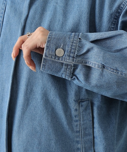COLONY 2139(コロニートゥーワンスリーナイン)の「8ozデニムスタンドブルゾン(ブルゾン・レディース・ブルー/ネイビー・FREE)」の7枚目の写真