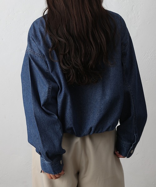 COLONY 2139(コロニートゥーワンスリーナイン)の「8ozデニムスタンドブルゾン(ブルゾン・レディース・ブルー/ネイビー・FREE)」の14枚目の写真