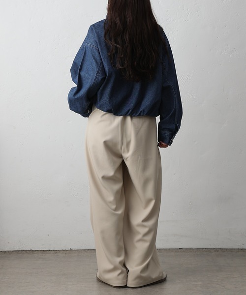 COLONY 2139(コロニートゥーワンスリーナイン)の「8ozデニムスタンドブルゾン(ブルゾン・レディース・ブルー/ネイビー・FREE)」の18枚目の写真