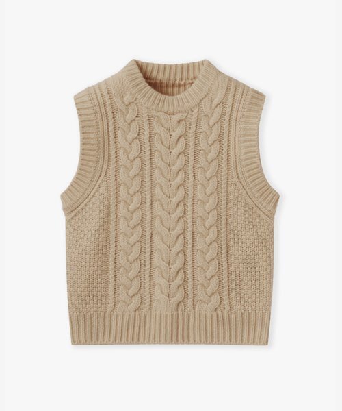 LADY VOLUME(レディーボリューム)の「WOOL KNIT VEST_BEIGE(ニット/セーター・レディース・その他・FREE)」の1枚目の写真