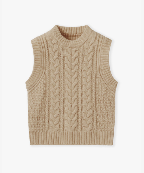 LADY VOLUME(レディーボリューム)の「WOOL KNIT VEST_BEIGE(ニット/セーター・レディース・その他・FREE)」の2枚目の写真