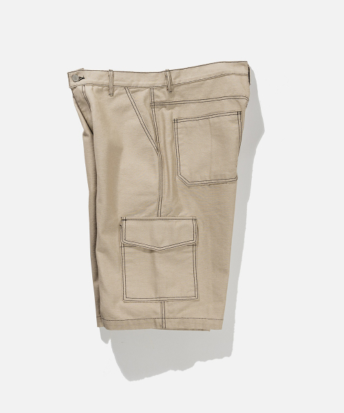 VASTIC(バスティック)の「ワイドカーゴデニムバミューダパンツ_ベージュ(その他パンツ・メンズ・その他・LARGE/MEDIUM/X-LARGE)」の4枚目の写真