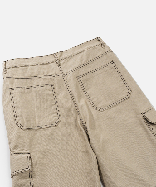 VASTIC(バスティック)の「ワイドカーゴデニムバミューダパンツ_ベージュ(その他パンツ・メンズ・その他・LARGE/MEDIUM/X-LARGE)」の7枚目の写真
