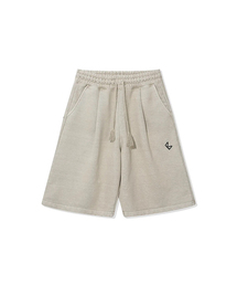 BLOW（ブロウ）の「830g ヘビーピグメントハーフパンツ_ベージュ（スウェットパンツ）」