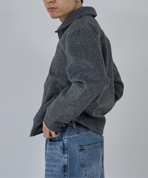 アバハウス（ABAHOUSE）/【AH ABAHOUSE】クロップド ダブルジップアップ シャギーブルゾン セール】CROPPED DOUBLE ZIP-UP SHAGGY BLOUSON / クロップドダブル
