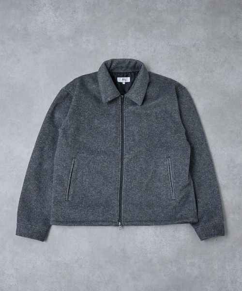 AH ABAHOUSE（エーエイチアバハウス）の「CROPPED DOUBLE ZIP-UP SHAGGY BLOUSON / クロップドダブルジップアップシャギーブルゾン（ブルゾン・メンズ・ブラック/チャコールグレー・46/48/44）」の9枚目の写真
