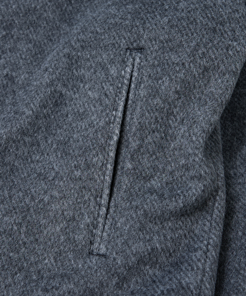 AH ABAHOUSE（エーエイチアバハウス）の「CROPPED DOUBLE ZIP-UP SHAGGY BLOUSON / クロップドダブルジップアップシャギーブルゾン（ブルゾン・メンズ・ブラック/チャコールグレー・46/48/44）」の13枚目の写真