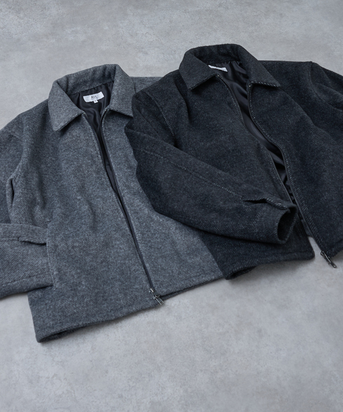 セール】CROPPED DOUBLE ZIP-UP SHAGGY BLOUSON / クロップドダブル