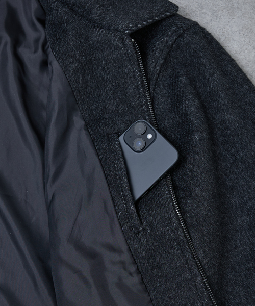 セール】CROPPED DOUBLE ZIP-UP SHAGGY BLOUSON / クロップドダブル