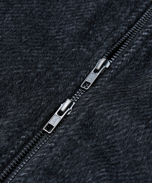 AH ABAHOUSE（エーエイチアバハウス）の「CROPPED DOUBLE ZIP-UP SHAGGY BLOUSON / クロップドダブルジップアップシャギーブルゾン（ブルゾン・メンズ・ブラック/チャコールグレー・46/48/44）」の22枚目の写真