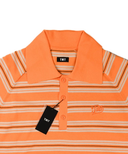 TMT(ティーエムティー)の「【TMT/ティーエムティー】DRY KNIT BORDER POLO SHIRTS(ポロシャツ・メンズ・ネイビー/オレンジ/グリーン/ブラック・X-LARGE/LARGE/MEDIUM)」の9枚目の写真