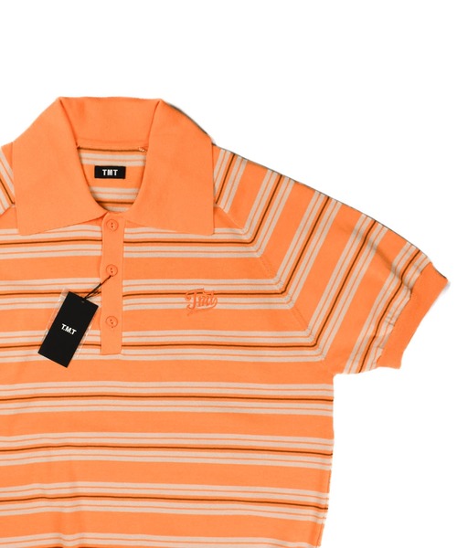 TMT(ティーエムティー)の「【TMT/ティーエムティー】DRY KNIT BORDER POLO SHIRTS(ポロシャツ・メンズ・ネイビー/オレンジ/グリーン/ブラック・X-LARGE/LARGE/MEDIUM)」の10枚目の写真