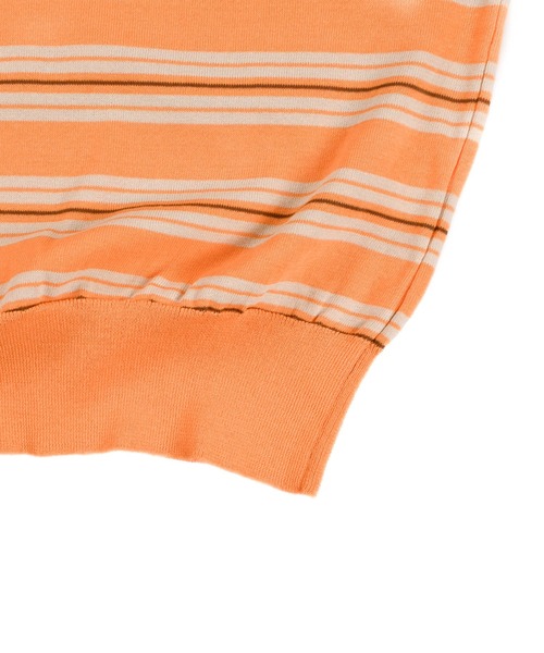 TMT(ティーエムティー)の「【TMT/ティーエムティー】DRY KNIT BORDER POLO SHIRTS(ポロシャツ・メンズ・ネイビー/オレンジ/グリーン/ブラック・X-LARGE/LARGE/MEDIUM)」の11枚目の写真