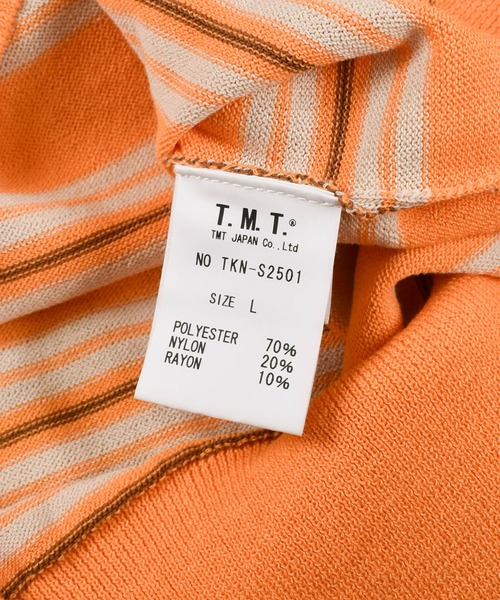 TMT(ティーエムティー)の「【TMT/ティーエムティー】DRY KNIT BORDER POLO SHIRTS(ポロシャツ・メンズ・ネイビー/オレンジ/グリーン/ブラック・X-LARGE/LARGE/MEDIUM)」の13枚目の写真