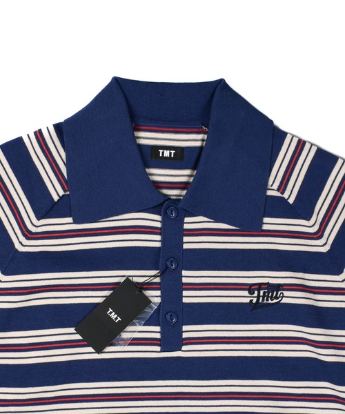 TMT(ティーエムティー)の「【TMT/ティーエムティー】DRY KNIT BORDER POLO SHIRTS(ポロシャツ・メンズ・ネイビー/オレンジ/グリーン/ブラック・X-LARGE/LARGE/MEDIUM)」の15枚目の写真