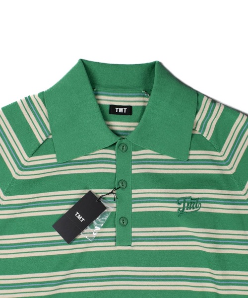 TMT(ティーエムティー)の「【TMT/ティーエムティー】DRY KNIT BORDER POLO SHIRTS(ポロシャツ・メンズ・ネイビー/オレンジ/グリーン/ブラック・X-LARGE/LARGE/MEDIUM)」の19枚目の写真