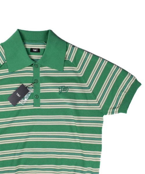 TMT(ティーエムティー)の「【TMT/ティーエムティー】DRY KNIT BORDER POLO SHIRTS(ポロシャツ・メンズ・ネイビー/オレンジ/グリーン/ブラック・X-LARGE/LARGE/MEDIUM)」の20枚目の写真