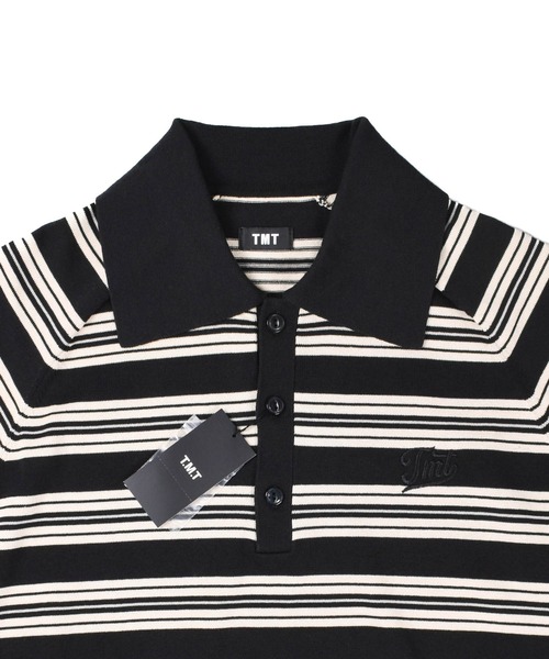TMT(ティーエムティー)の「【TMT/ティーエムティー】DRY KNIT BORDER POLO SHIRTS(ポロシャツ・メンズ・ネイビー/オレンジ/グリーン/ブラック・X-LARGE/LARGE/MEDIUM)」の5枚目の写真