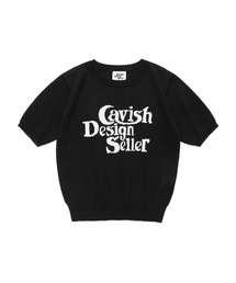 W SELLER LOGO INTARSIA KNIT BLACK(CV2EMFK601A)