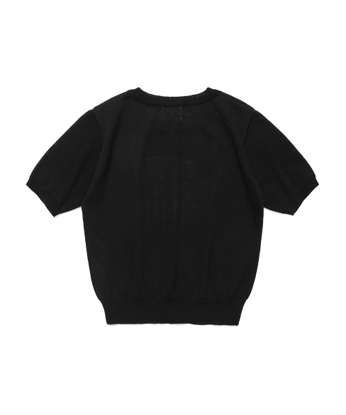 Cavish（カビシ）の「W SELLER LOGO INTARSIA KNIT BLACK(CV2EMFK601A)（ニット/セーター・レディース・ブラック・FREE）」の2枚目の写真