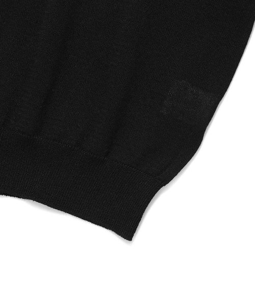 Cavish（カビシ）の「W SELLER LOGO INTARSIA KNIT BLACK(CV2EMFK601A)（ニット/セーター・レディース・ブラック・FREE）」の5枚目の写真