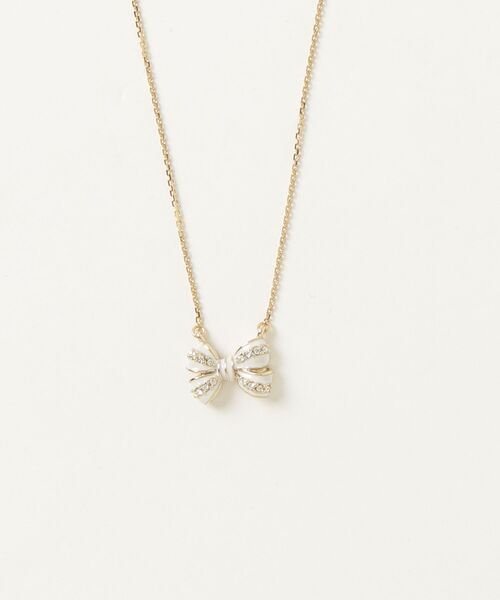 LANVIN en Bleu(ランバンオンブルー)の「リボンモチーフネックレス(ネックレス・レディース・ブラック/ホワイト・40cm)」の6枚目の写真
