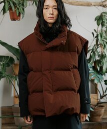 MALEN（マレン）の「ユニセックス グースダウン パディングベスト パンプキン（ダウンベスト）」