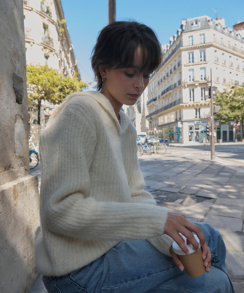 AARAN(アラン)の「セーラーカラー ルーズニット_アイボリー(ニット/セーター・レディース・その他・FREE)」の5枚目の写真
