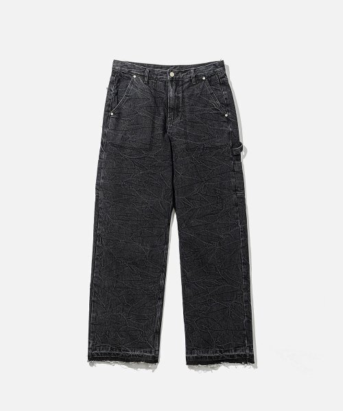 VASTIC（バスティック）の「リンクルウォッシュドカーペンターパンツ_ブラック（デニムパンツ・メンズ・その他・LARGE/MEDIUM/X-LARGE）」の2枚目の写真