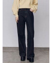EMODA | ミッドワイドジャストウエストジーンズ(デニムパンツ)