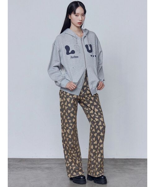 EMODA（エモダ）の「ミッドワイドジャストウエストジーンズ（デニムパンツ・レディース・ブルー/インディゴブルー/ベージュ・MEDIUM/SMALL）」の14枚目の写真