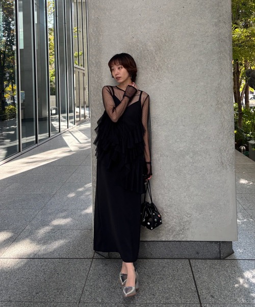 Ameri（アメリ）の「TULLE FRILL TOP SET DRESS（ドレス）」 - WEAR