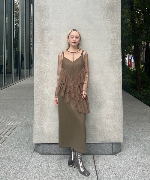 TULLE FRILL TOP SET DRESS（ワンピース）｜Ameri（アメリ）の